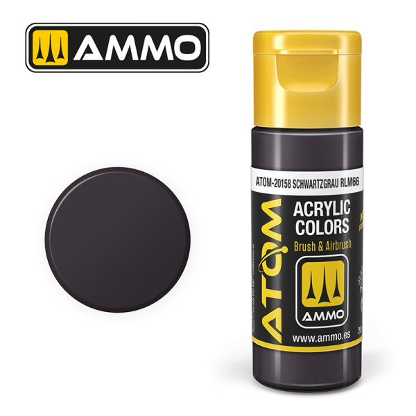 ATOM COLOR Schwartzgrau RLM66 20ml - ATOM-20158 - AMMO