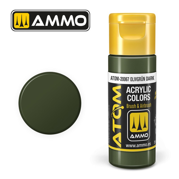 ATOM COLOR Olivgrun Dark 20ml - ATOM-20067 - AMMO